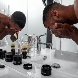 person using a sink