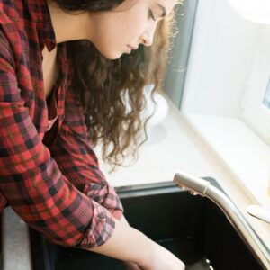 woman working in sink