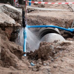 Sewer line break