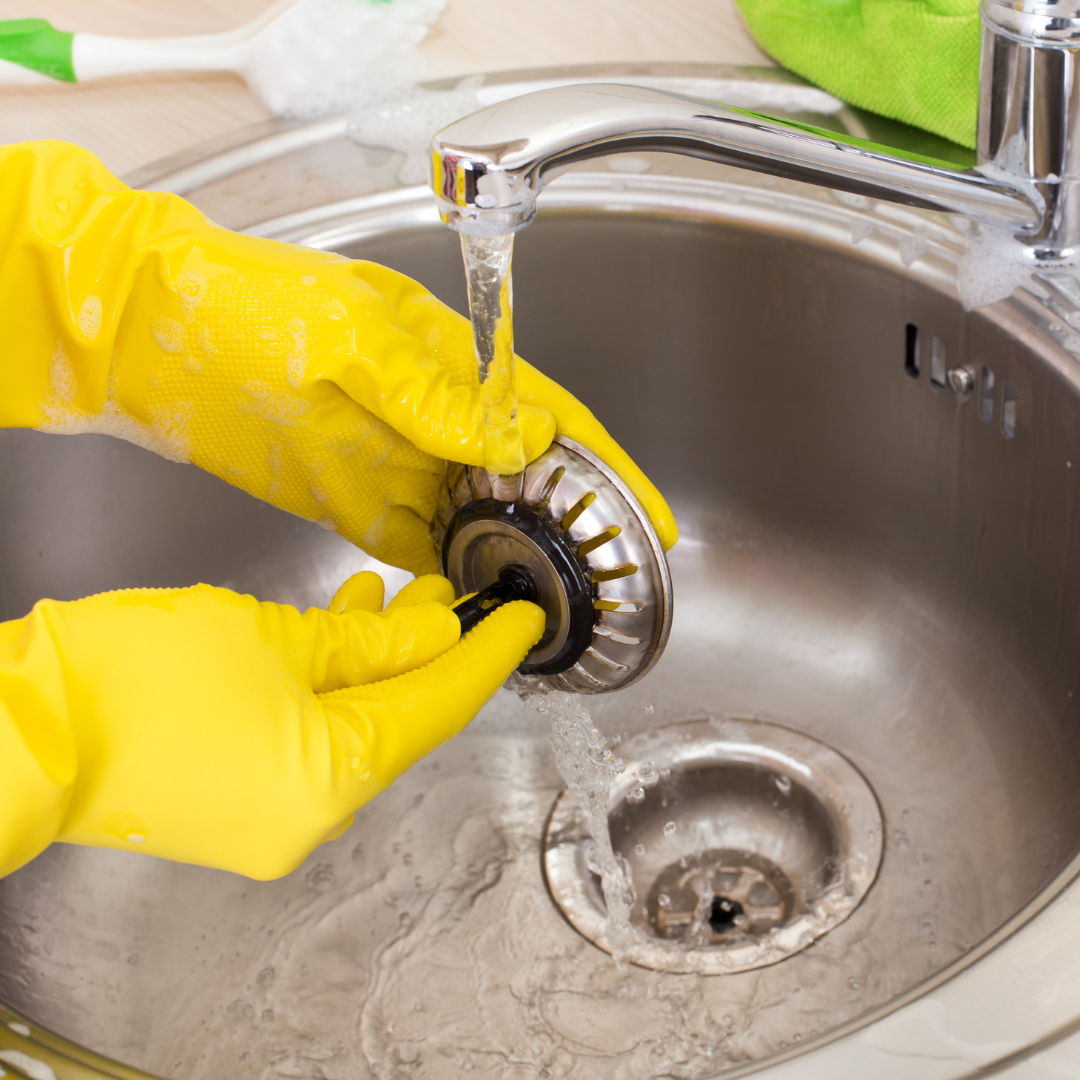 cleaning out drain