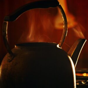 Steam coming from a kettle