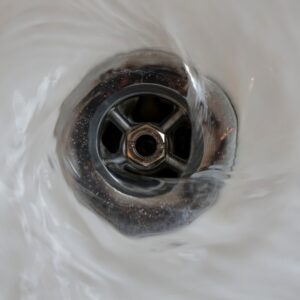 Water circling a drain